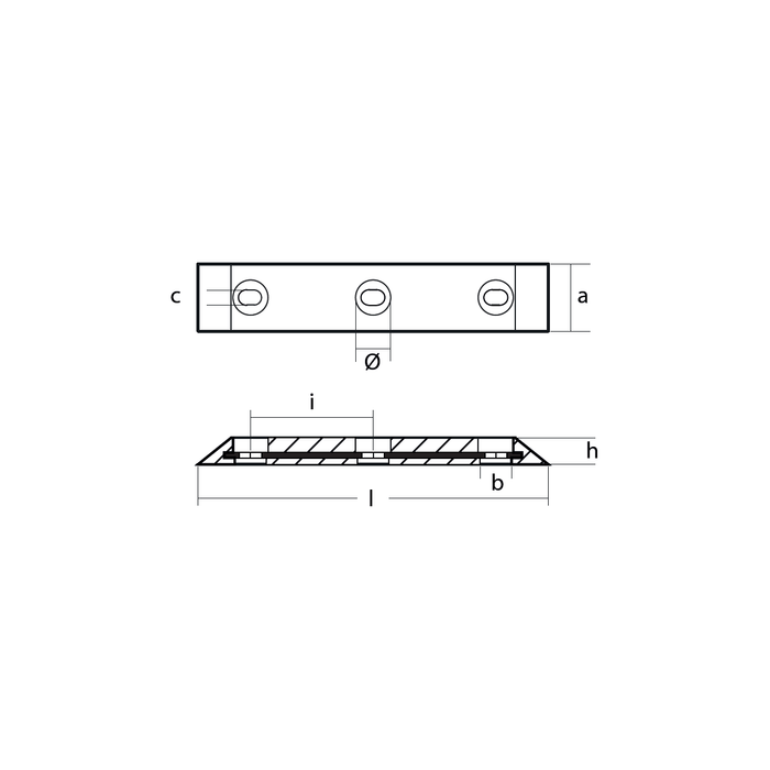 Zinkanod KGS © Kamewa/Rolls Royce RRM000260003A 400X75X30 mm, 4,9 kg 117062