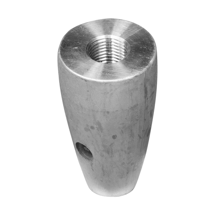 Zinkanod Volvo Penta, axel 25-30", 3/4''UNC , DPX, VP833913, T00719, Underifrån - AnodeFactory