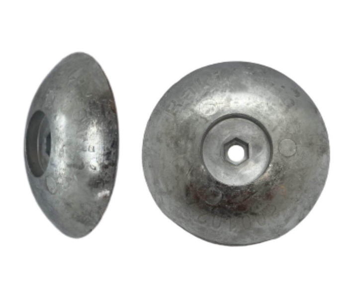 Zinkanod roder - DIA:70mm, 0.203KG/0,45LB - 2-PACK, R800101. Framifrån - Sidan