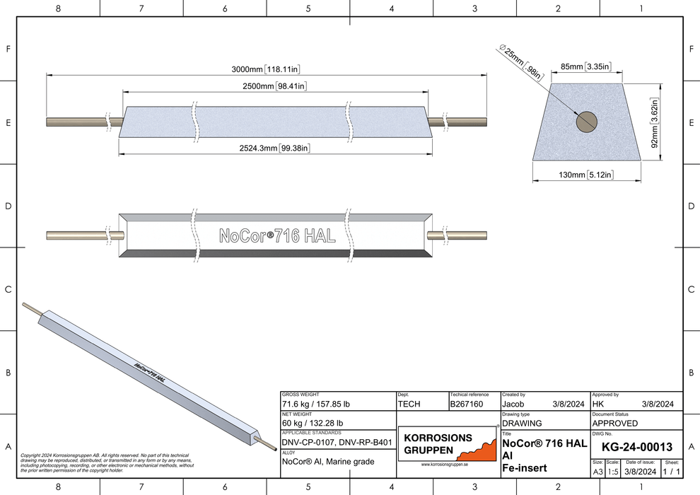 Drawing for Anode for Harbour