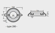 Ritning på Zinkanod Volvo Penta typ 280, motoranod, VP875815, R800703, 0.780KG - AnodeFactory