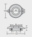 Ritning på Zinkanod Volvo Penta, motoranod, VP3888305, R800734, 1.460KG - AnodeFactory