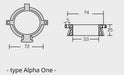 Ritning på Zinkanod Mercury/Mercruiser typ Alpha One, motoranod, M806105, 0.222KG/0.49LB, R800819 - Anodefactory