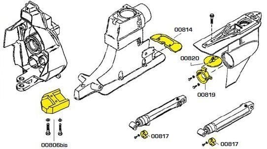 Aluminiumanod MerCruiser kit Alpha one generation 2 Aluminium 888756K01/888756Q03 (inkl skruv)