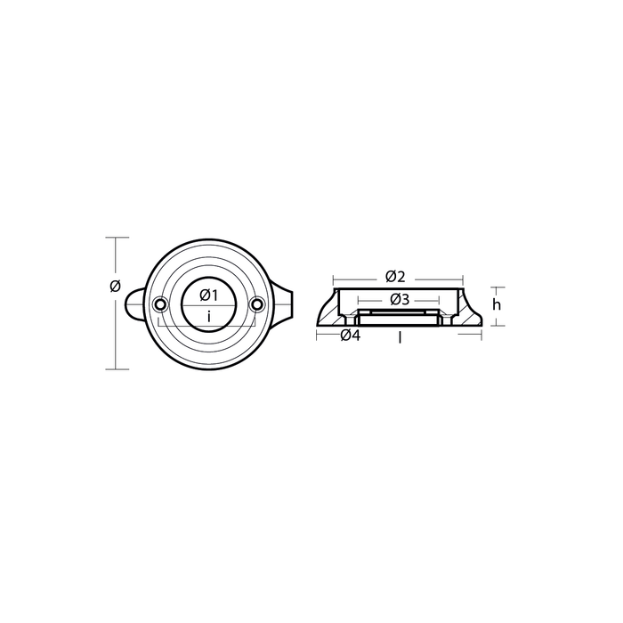 Aluminiumanod Volvo Penta SD 120, motoranod, VP851983 - 876287, 0.21KG - AnodeFactory