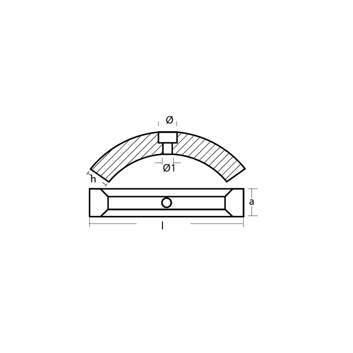 Aluminiumanod Volvo Penta, ring för 3 blad sail drive, 4 blad folding prop, VP  3858399 - AnodeFactory