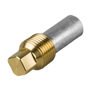 Zinkanod Volvo Penta, typ pencil anode Ø15 L.40 / med mässingplugg th.12'' Bspt, VP838929, R800714C - AnodeFactory